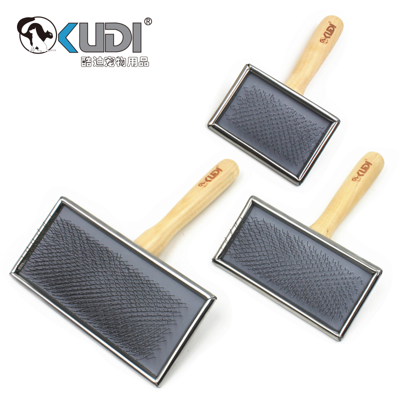 寵物木柄針梳KD047-不銹鋼面板